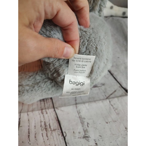 Grey White Puppy Dog Plush Stuffed Animal Lovey - Picture 4 of 8